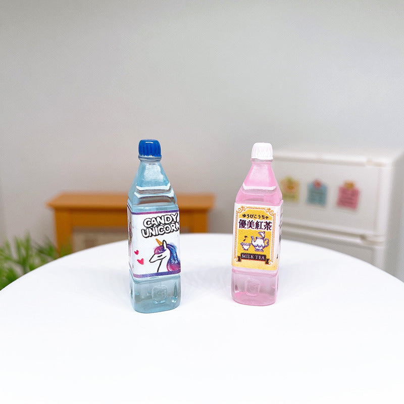 Wholesale 5pcs Cartoon Soda Juice Beverage Bottle Miniature Food Toy Doll Accessories