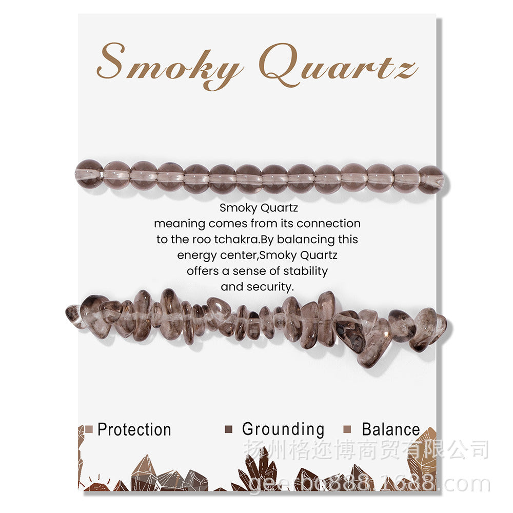 Wholesale Natural Stone Card Gravel Double Layer Bracelet