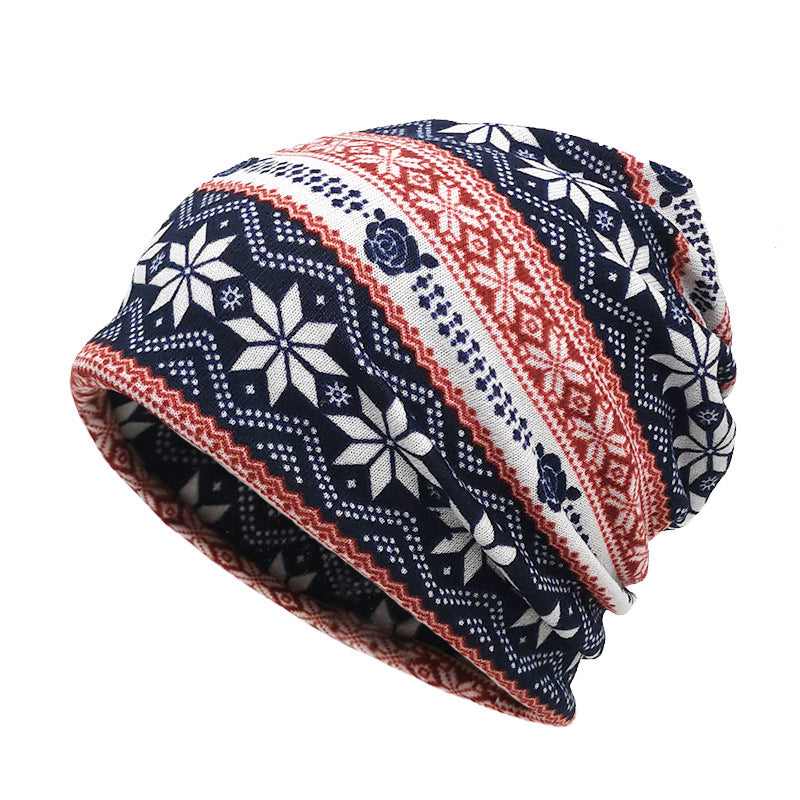 Wholesale Bohemian Style Pile Hat Scarf Dual Purpose Beanie Hat