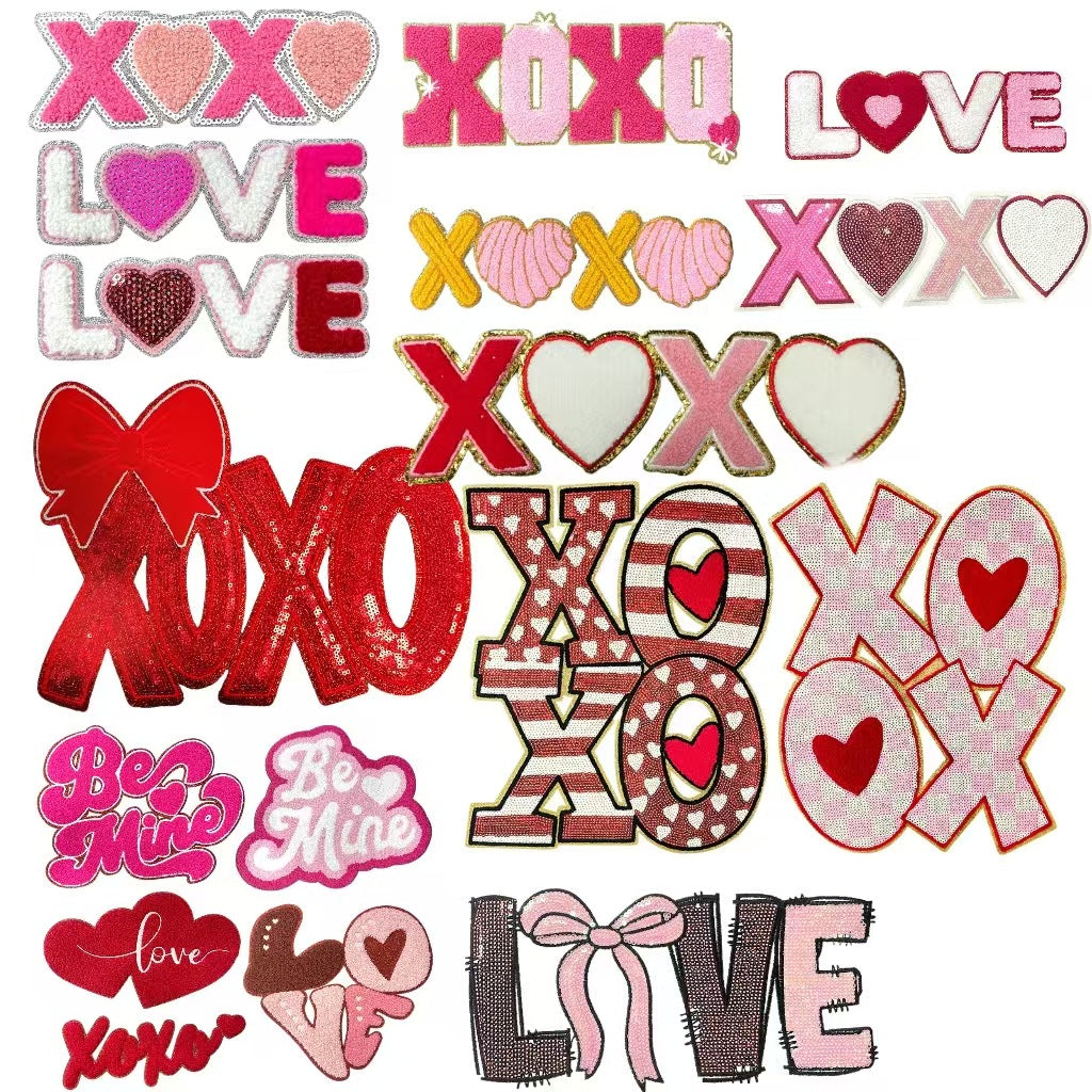 Wholesale 28Cm Towel Embroidery Patch Be Mine Red Stylish Coat Embellishment Everyday Fashion Accessory