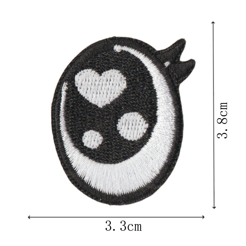Wholesale Embroidered Cartoon Eye Patches Iron On DIY Decorative Accent For Towels Clothing Craft Supply