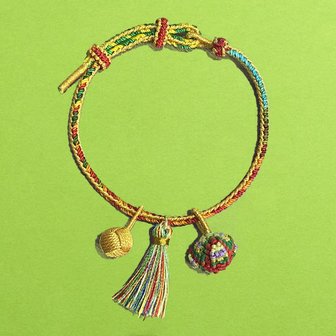 Wholesale Five-colored rope woven rice dumpling ethnic style bracelet