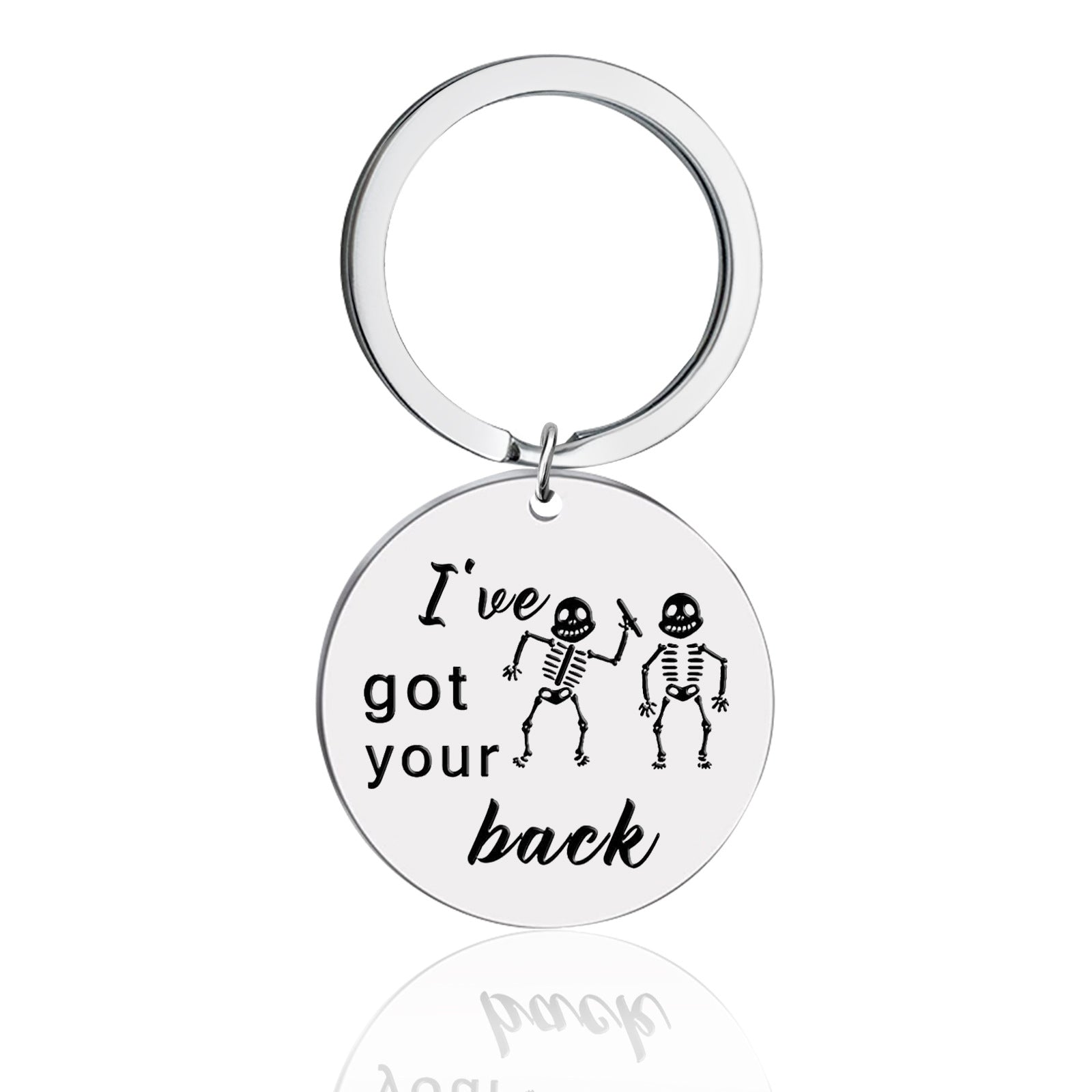 Wholesale Round Brand Stainless Steel Keychains