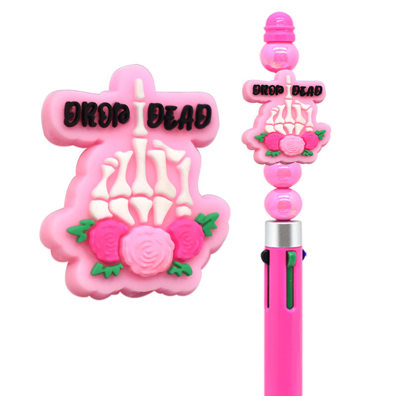 Wholesale 100pcs Creative DIY Halloween Skull Soft Beads