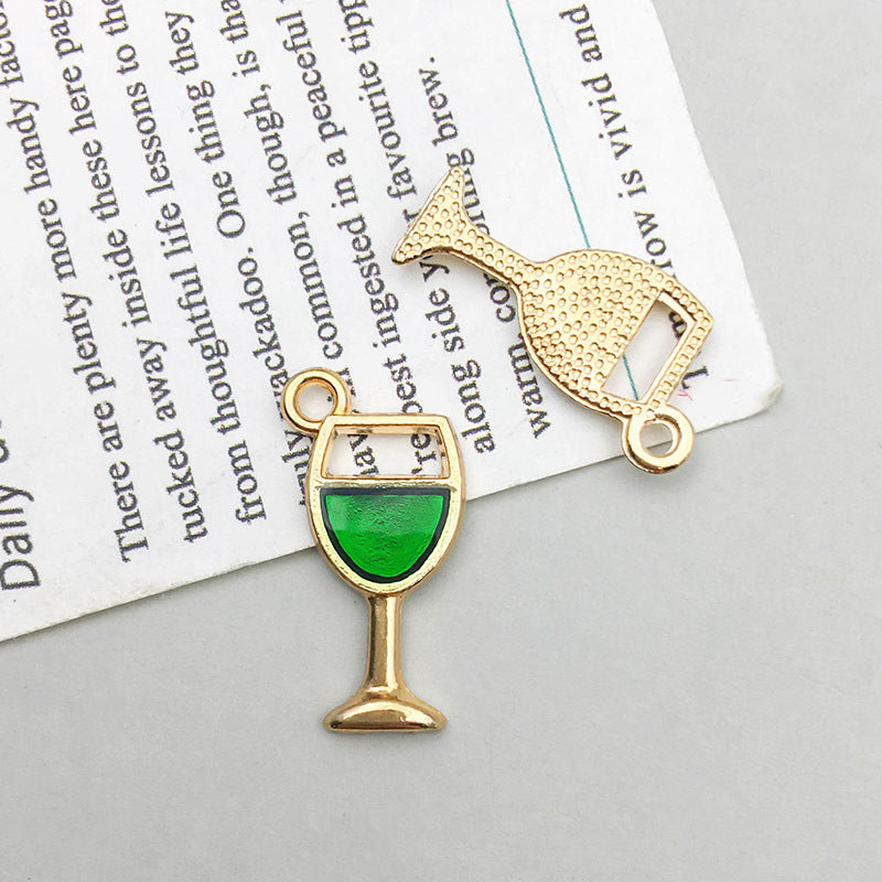 Wholesale 1 New Oil Dripping Alloy Colorful Simulation Apple Cherry DIY Pendant