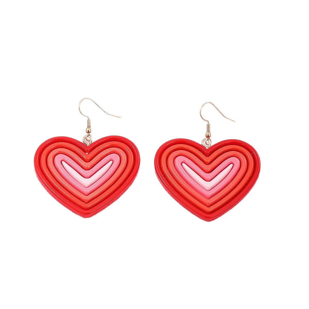 Wholesale Acrylic Gradient Heart Earrings