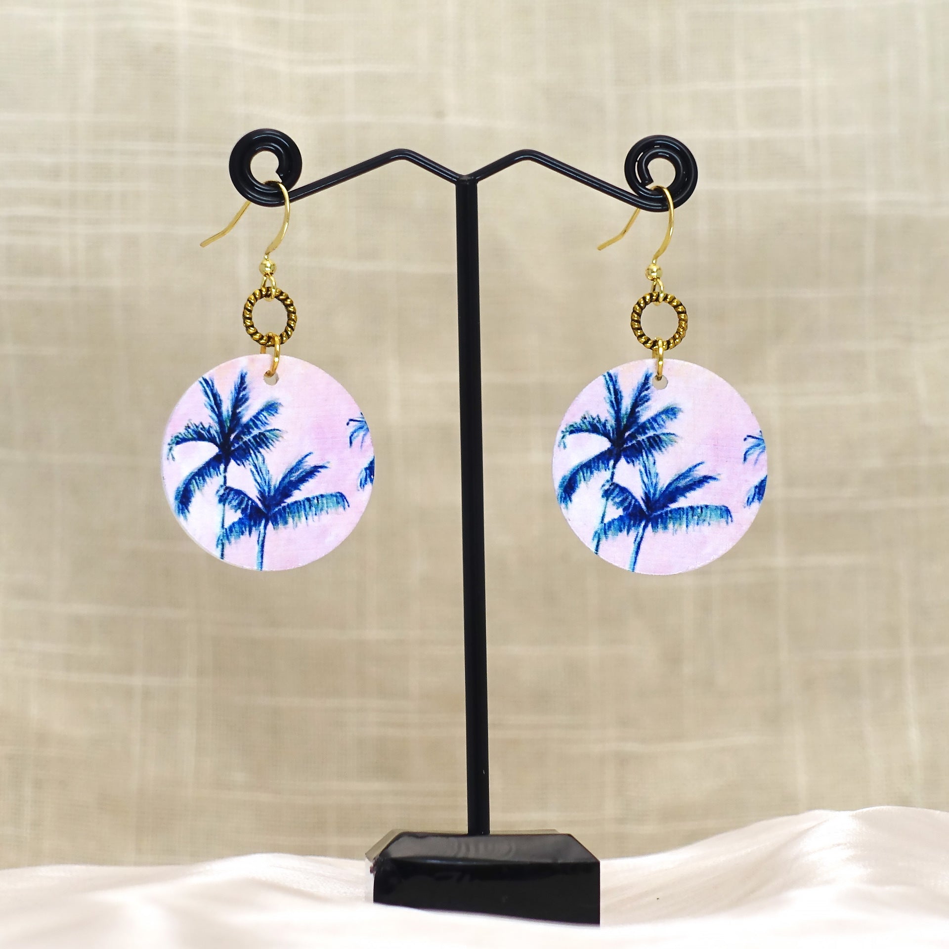 Wholesale Painted wooden retro bohemian style holiday style earrings