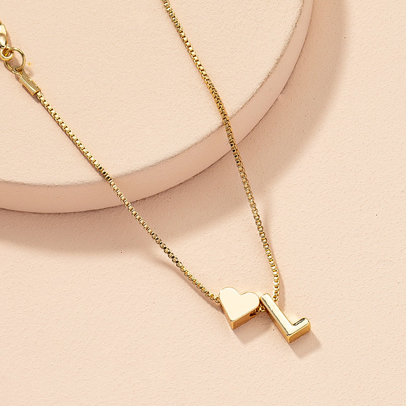 Wholesale Heart 26 Alphabet Alloy Bracelet