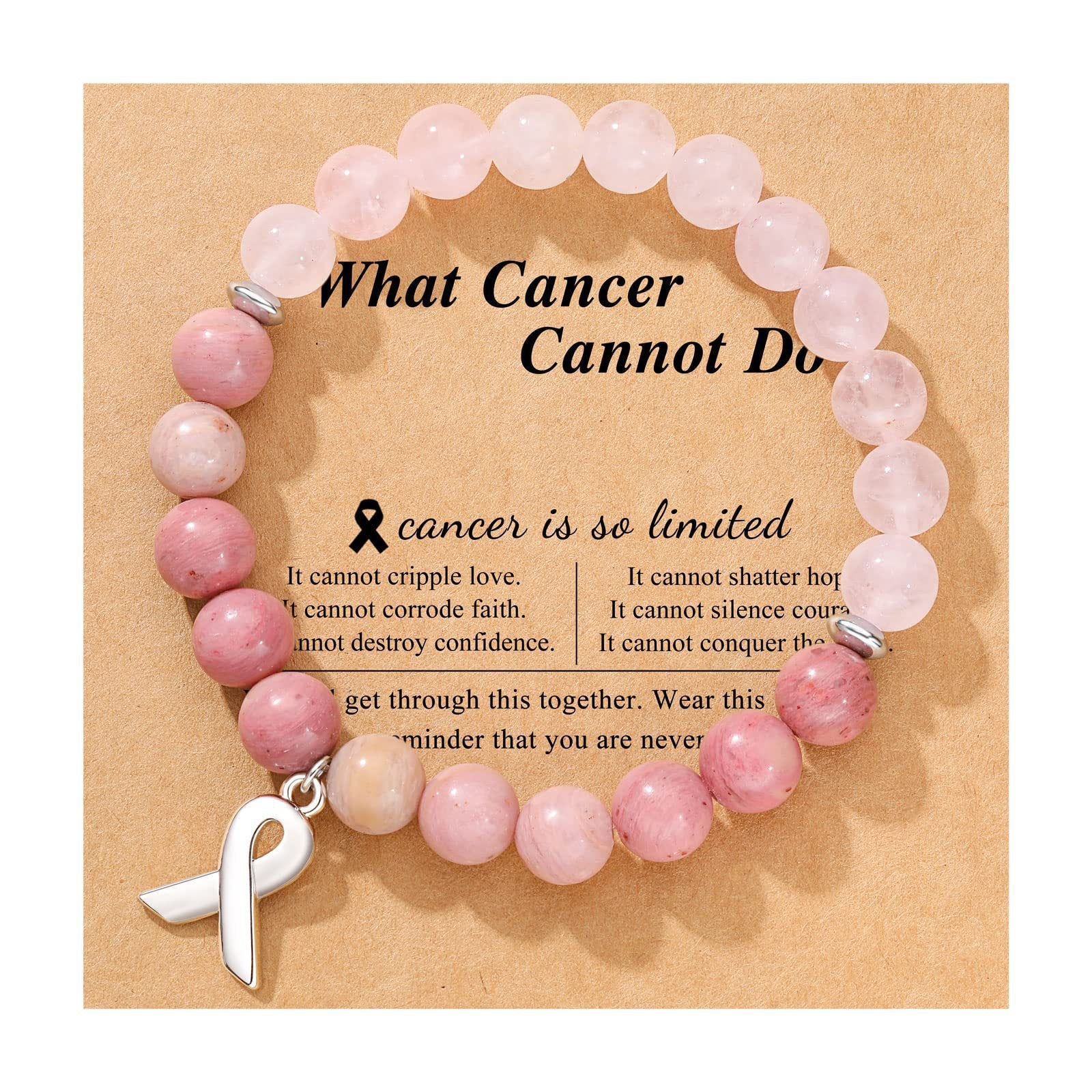 Wholesale Women S Pink Ribbon Bow Crystal Bracelet Cancer Awareness Pendant Charm Holiday Gift Jewelry Accessory