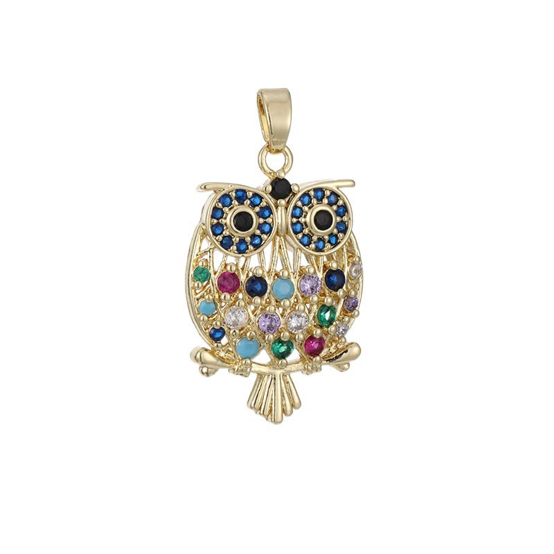 Wholesale High-grade Exquisite Bird Necklace Accessories Copper Plated Real Gold Color-preserving Pendant