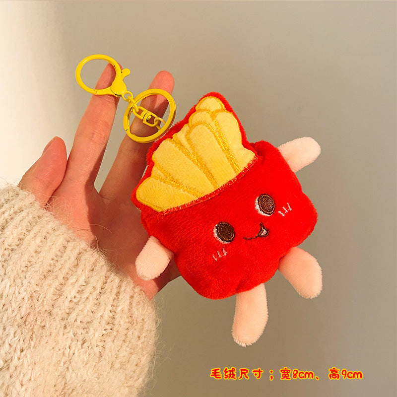 Wholesale Creative Food Plush Doll Pendant Girl Backpack Pendant Keychain Pendant Doll Small Gift Event Stall