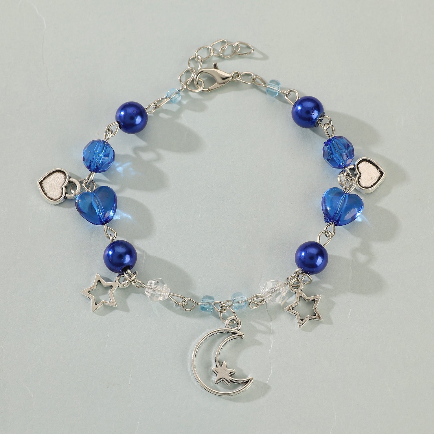 Wholesale Spice Punk Hollow Pentagram  Heart Bracelet