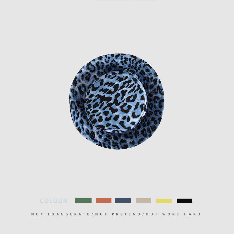 Sombrero de cubo de leopardo de poliéster al por mayor