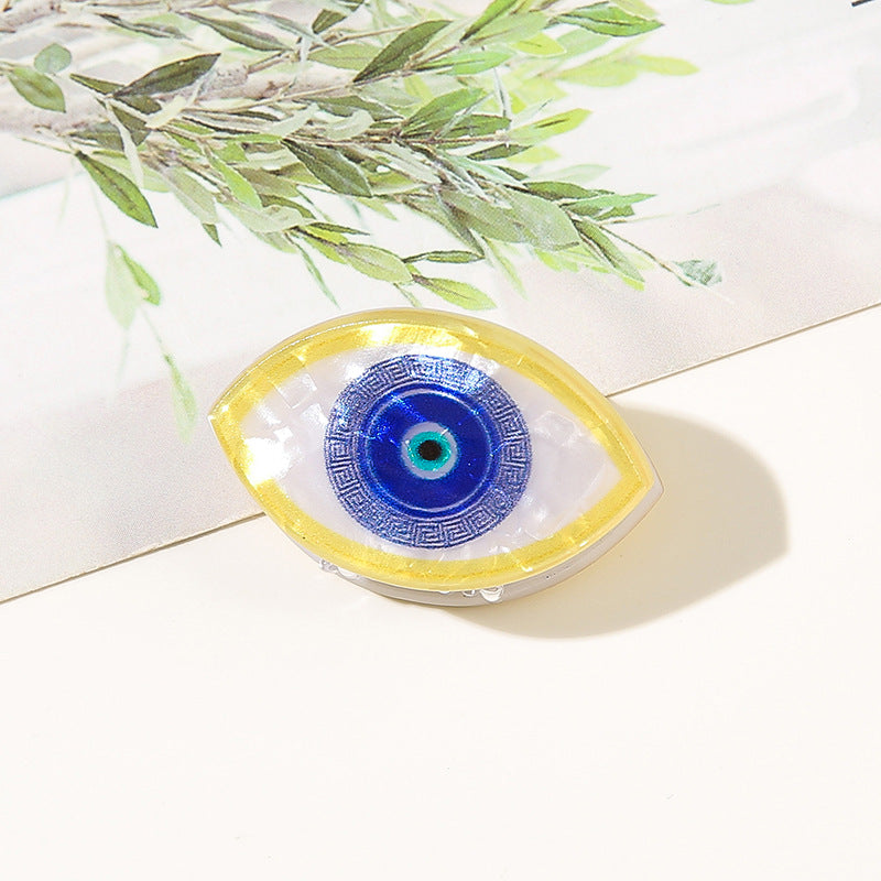 Wholesale Round Evil Eye Hair Clip Acrylic Claw Clip Bohemian Greek Style Fashion Hair Accessory For Women Resale
