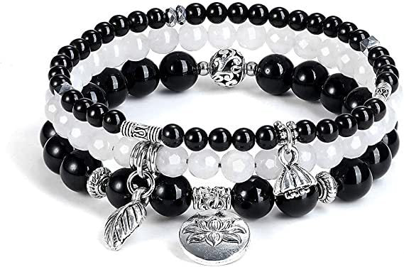 Wholesale Three Piece Set of Crystal Rose Quartz Agate Shoushan Stone Elastic Bracelet