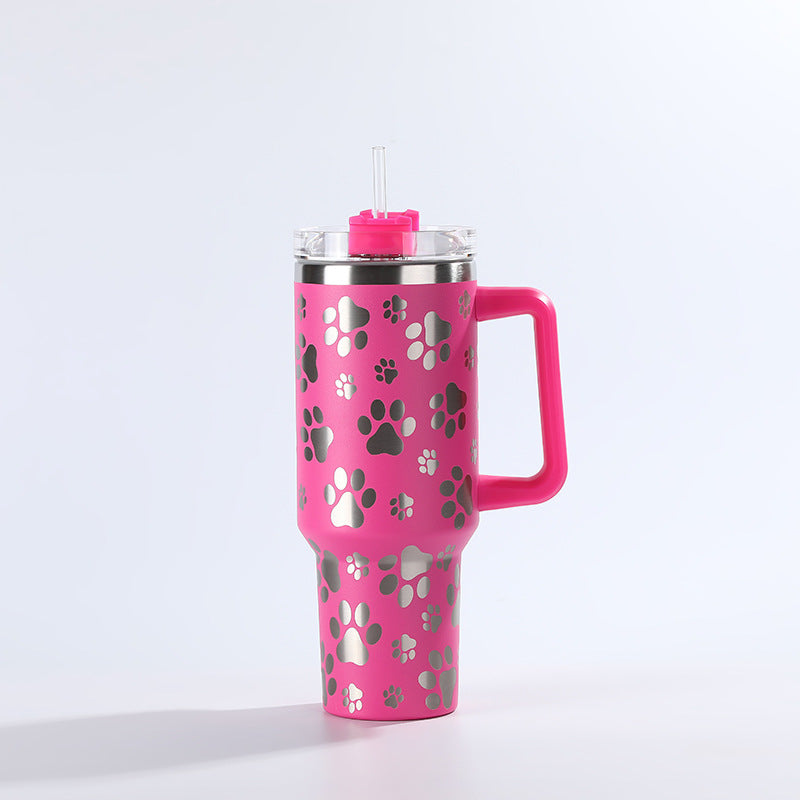 Wholesale Tumbler Ice Bullies Cup  Laser Cat Claw Vacuum Cup Straw Cup 40OZ Car Cup Ice Cup