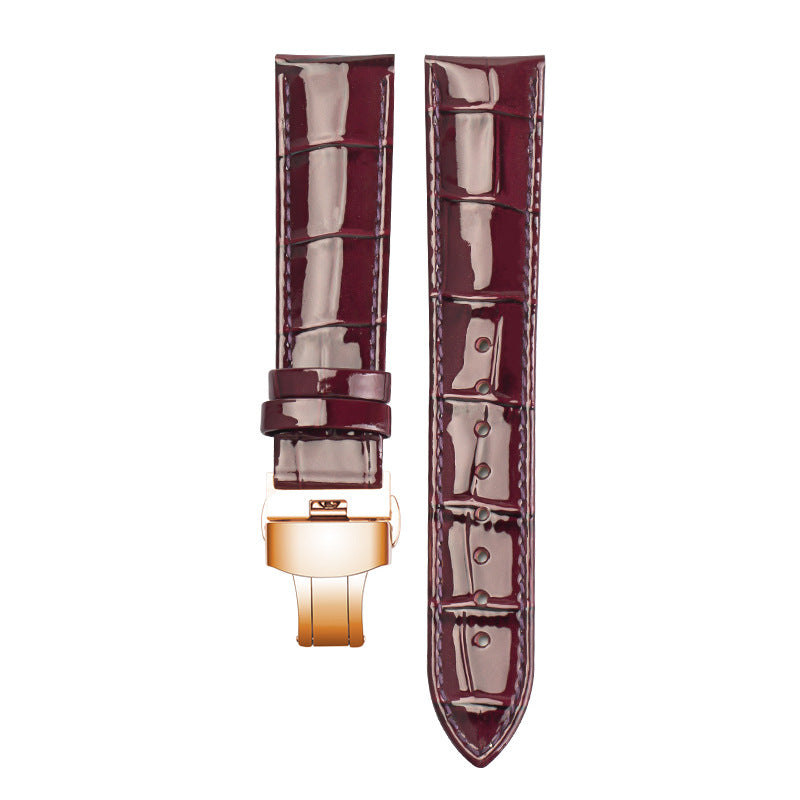 Wholesale Cowhide Lacquered and Glossy Watch Straps
