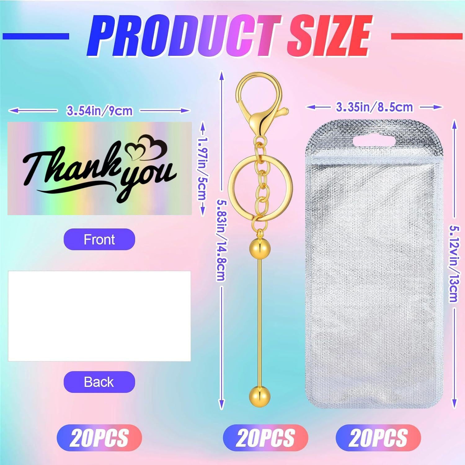 Wholesale  beaded key chain Rod DIY handmade beaded key chain