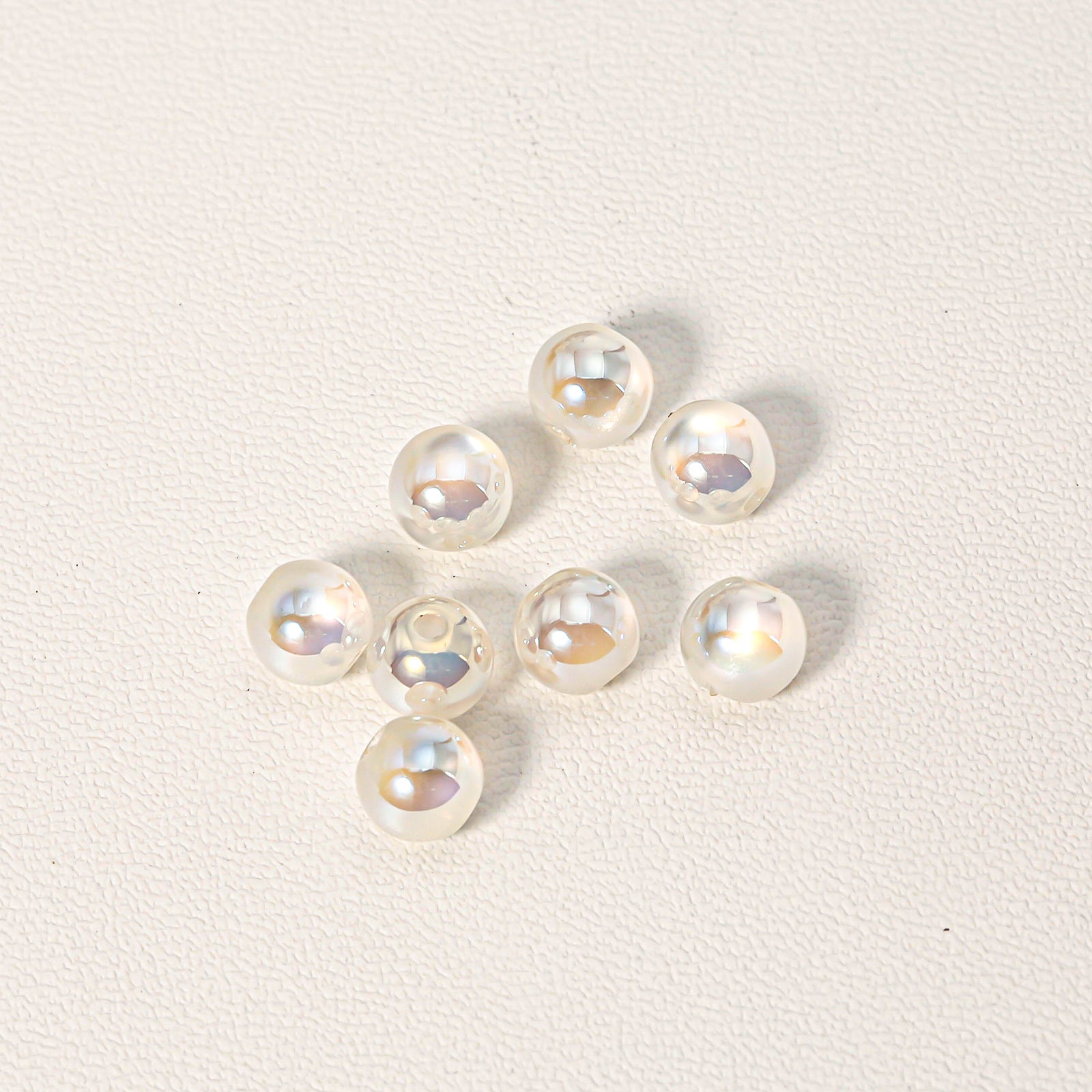 Wholesale 50pcs/1pack Autumn and Winter Versatile Cat Eye Straight Hole Through-hole DIY Resin Beads