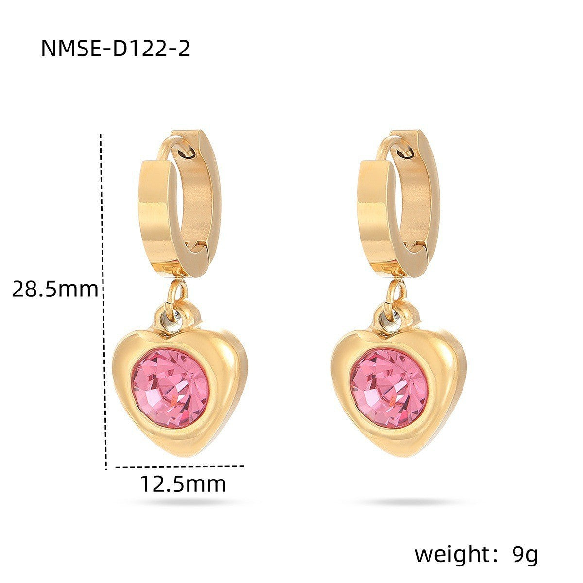 Wholesale Valentine' s Day  Heart Stainless Steel Rings Necklace Ring Necklace Jewelry Set