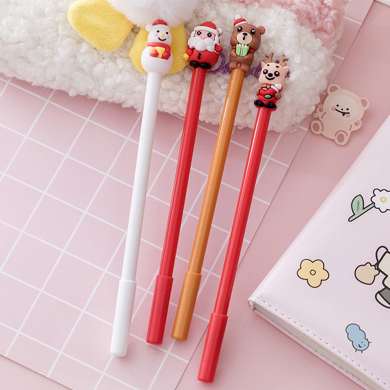 Wholesale Christmas Plastic Cute Cartoon Creative Santa Claus Signature Pen