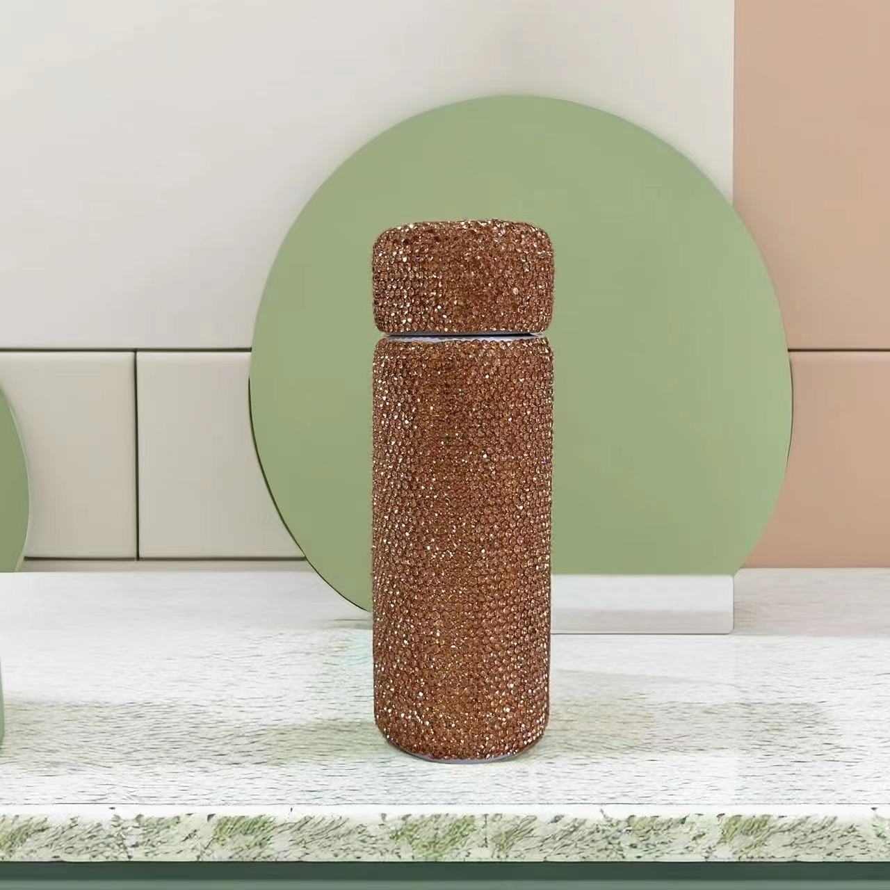 Wholesale 304 stainless steel mini diamond straight cup pocket thermos cup portable and compact