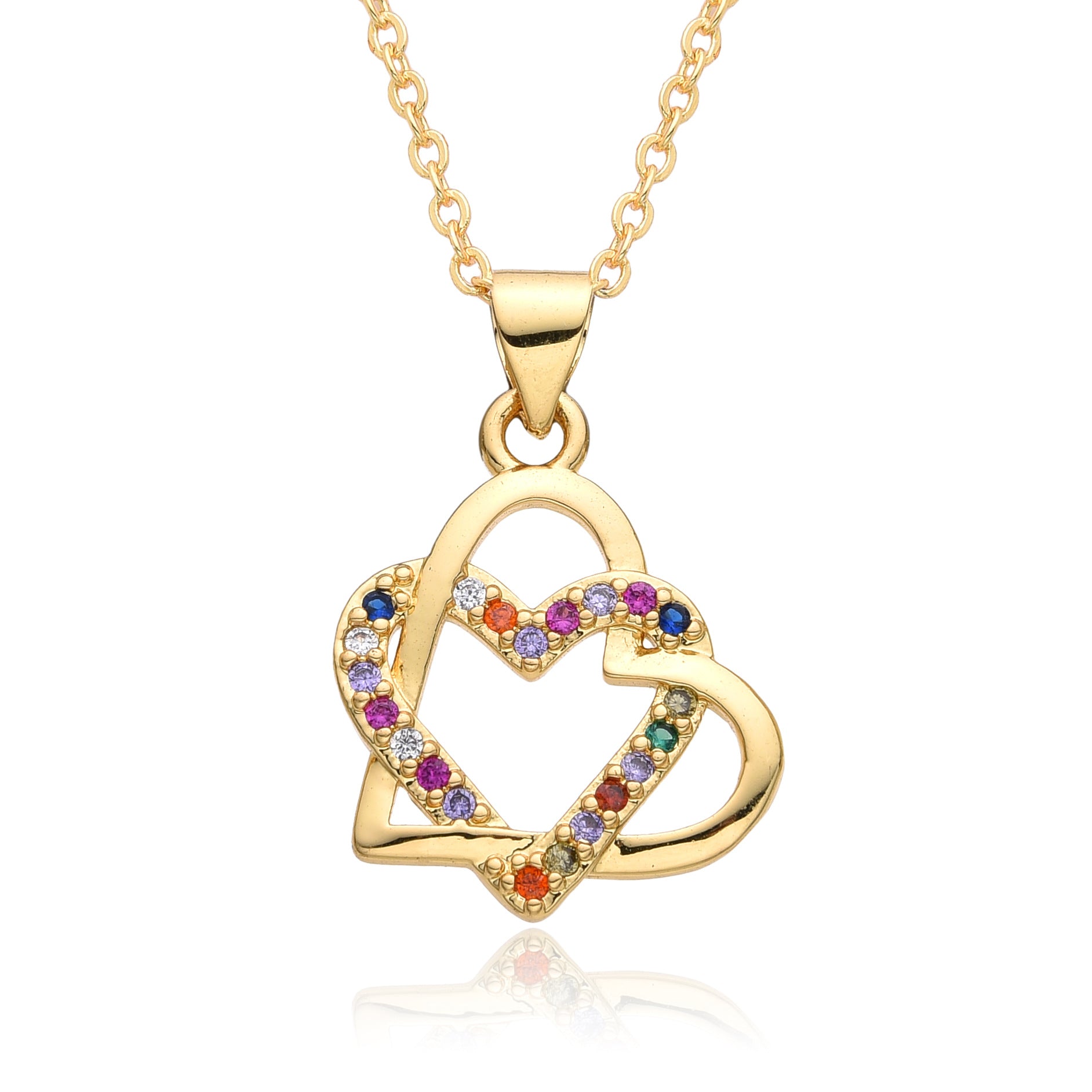 Wholesale Valentine's Day Love Microset Necklace Clavicle Chain