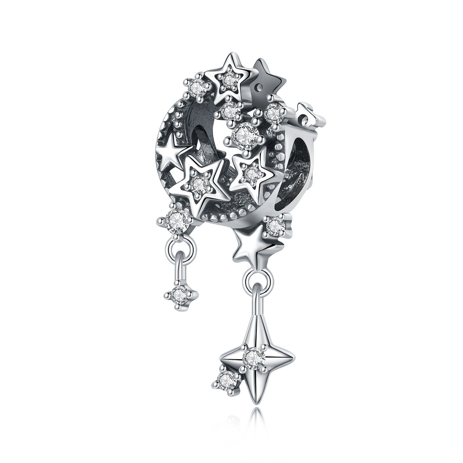 Wholesale Diverse Stars Moon Sun Pure Silver Charms