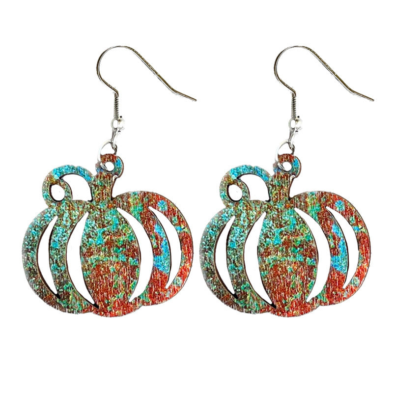 Wholesale 2pairs/pack Vintage Openwork Wood Earrings