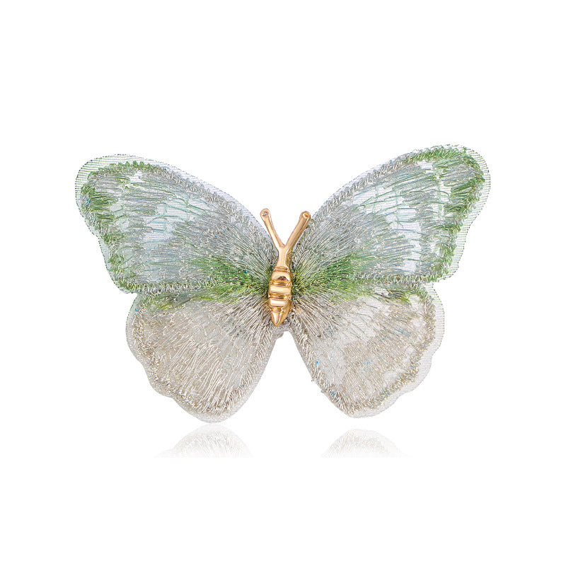 Wholesale Embroidered Butterfly Alloy Brooch