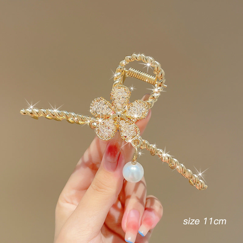 Wholesale Metal Pearl Clip Large Hair Shark Clip