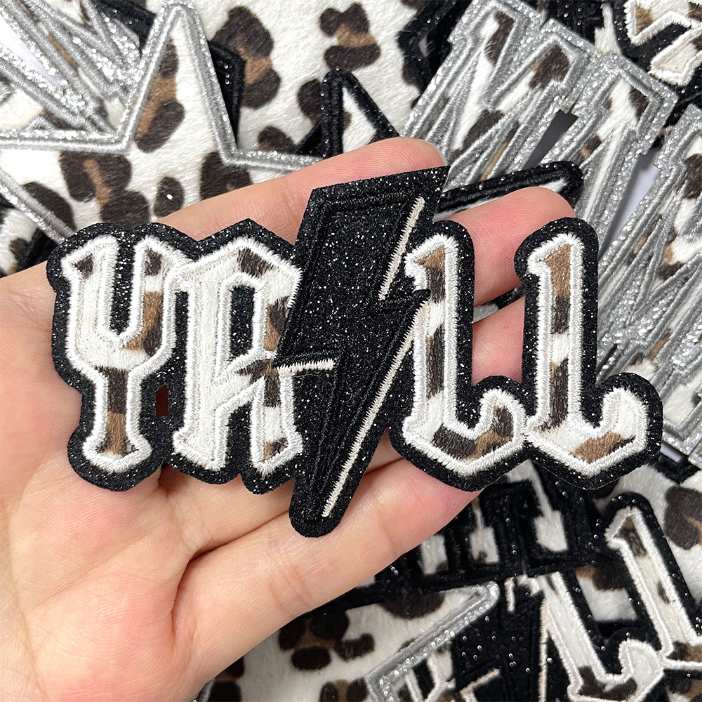 Wholesale Leopard Print MAMA Iron On Embroidered Patch DIY Fashion Accessory For Hats Bags Clothing Gift Boutique