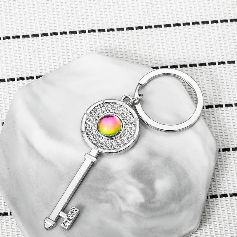 Wholesale Zinc Alloy New Gemstone Keychain