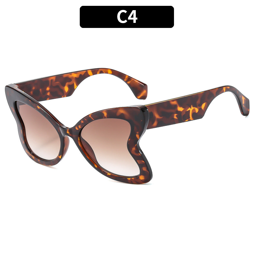Wholesale PC Retro Butterfly Large Frame Sunglasses