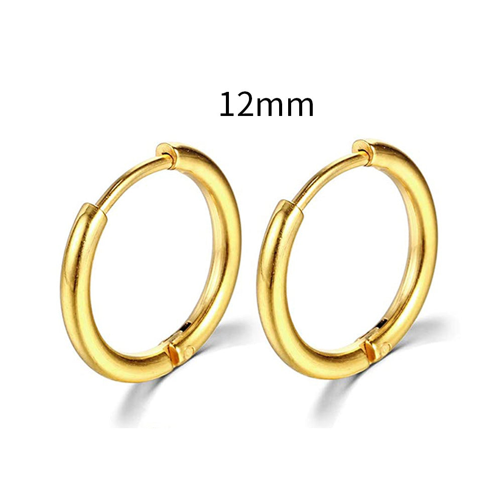 Wholesale Creative Design Stainless Steel Circular Earrings