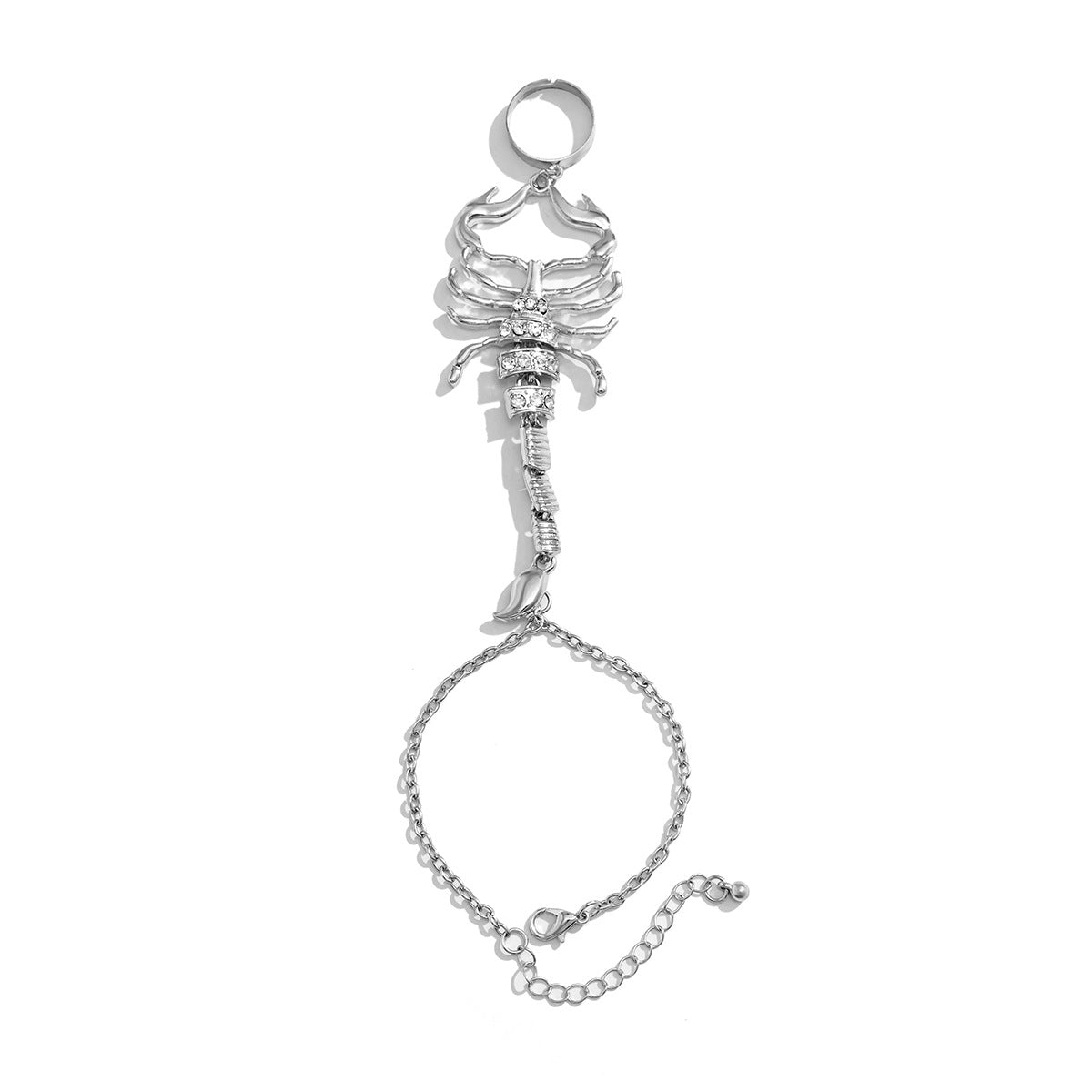 Wholesale Single Metal Micro-Inlaid Scorpion Three-dimensional Mittens Bracelet