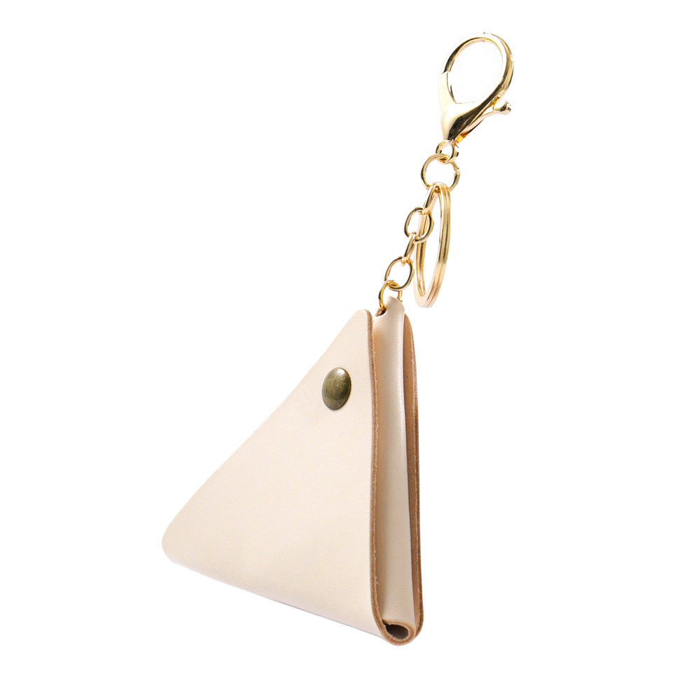 Wholesale Vintage Handmade Top Layer Cowhide Mini Coin Purse Leather Keychain