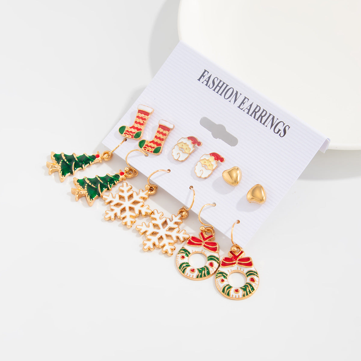 Wholesale cartoon reindeer Christmas  Earrings Set
