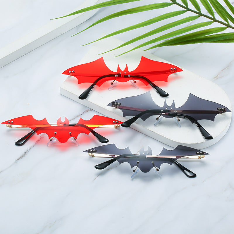 Wholesale Halloween Frameless Bat PC Sunglasses