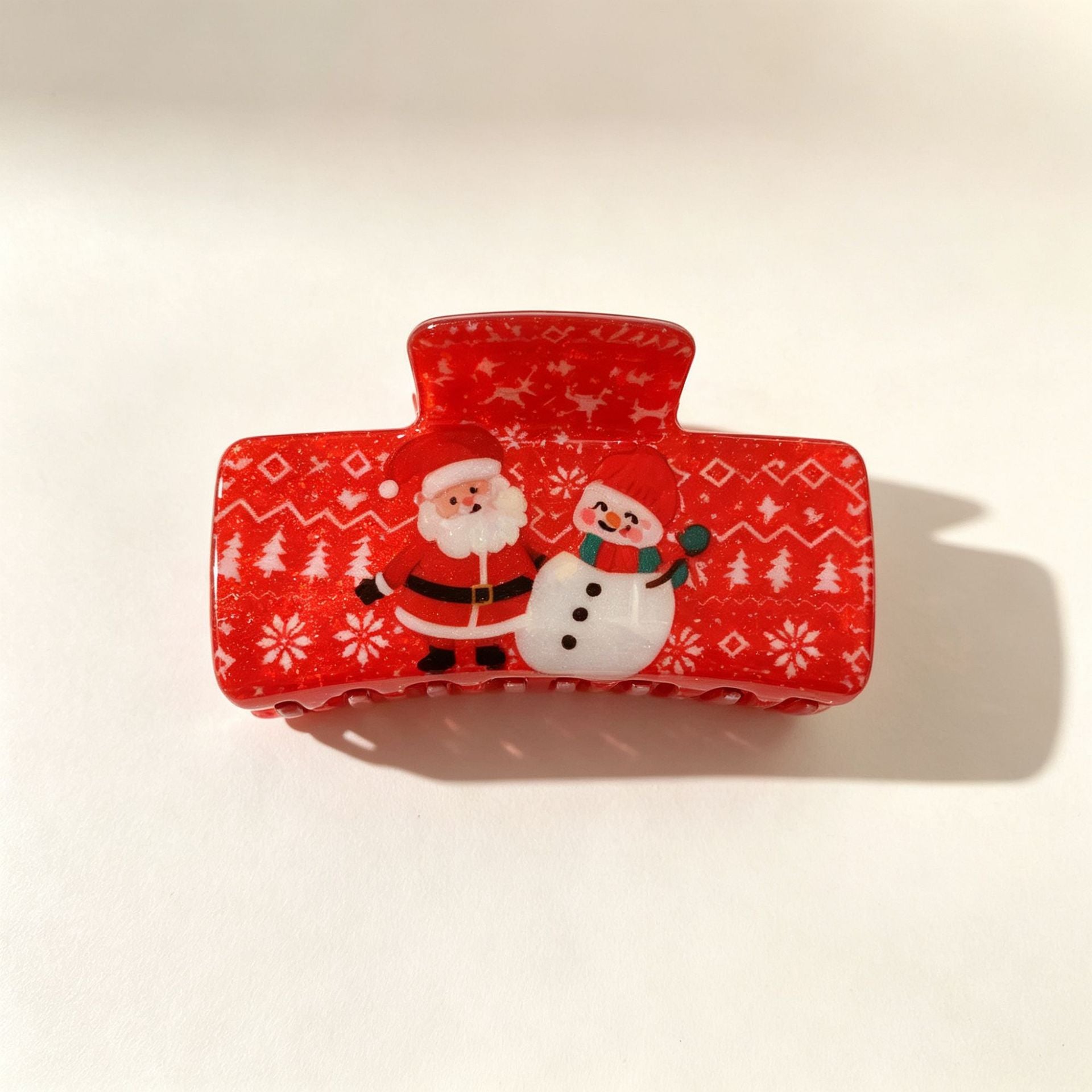Wholesale Christmas Deer Snowman Bell Hair Claw Clip PVC Fashion Accessory Gift Boutique Resale