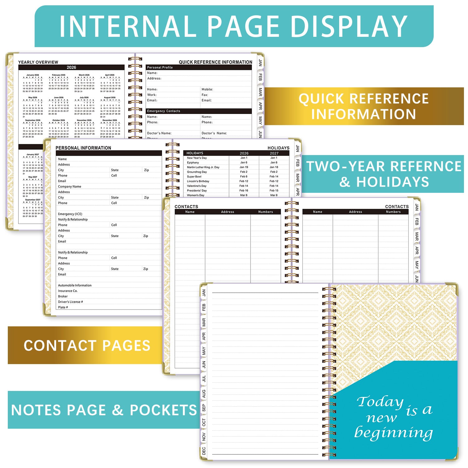Wholesale Notebook A5 Coil Calendar Weekly Planner Work