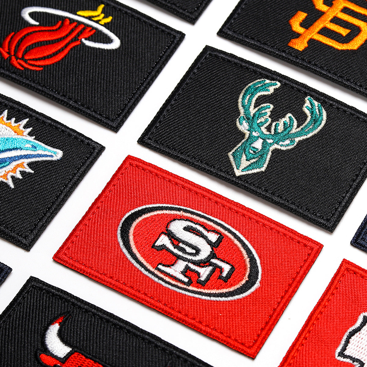 Wholesale Twill Embroidered Patch Team Badge Rectangular Decorative Accent For Bags Clothing Towels