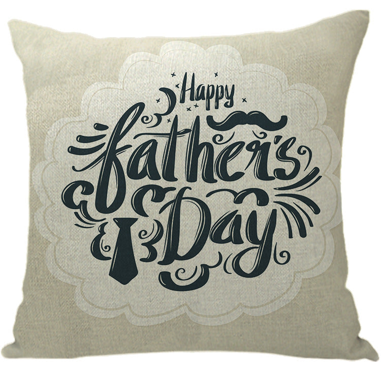 Wholesale Home Father's Day Linen Throw Pillow Cover Car Cushion