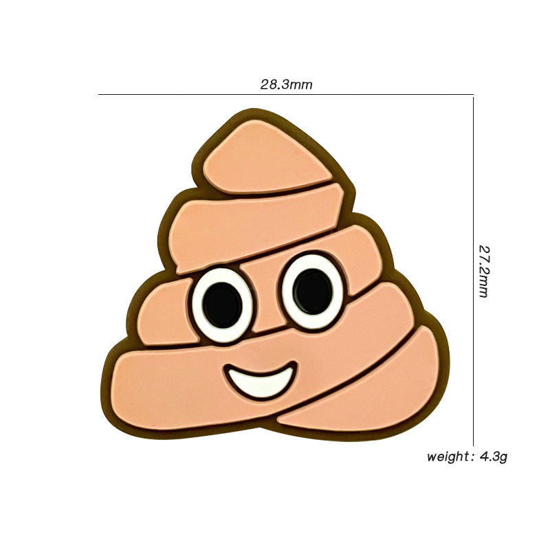 Wholesale 10pcs Cartoon Pattern Poop Focal Beads