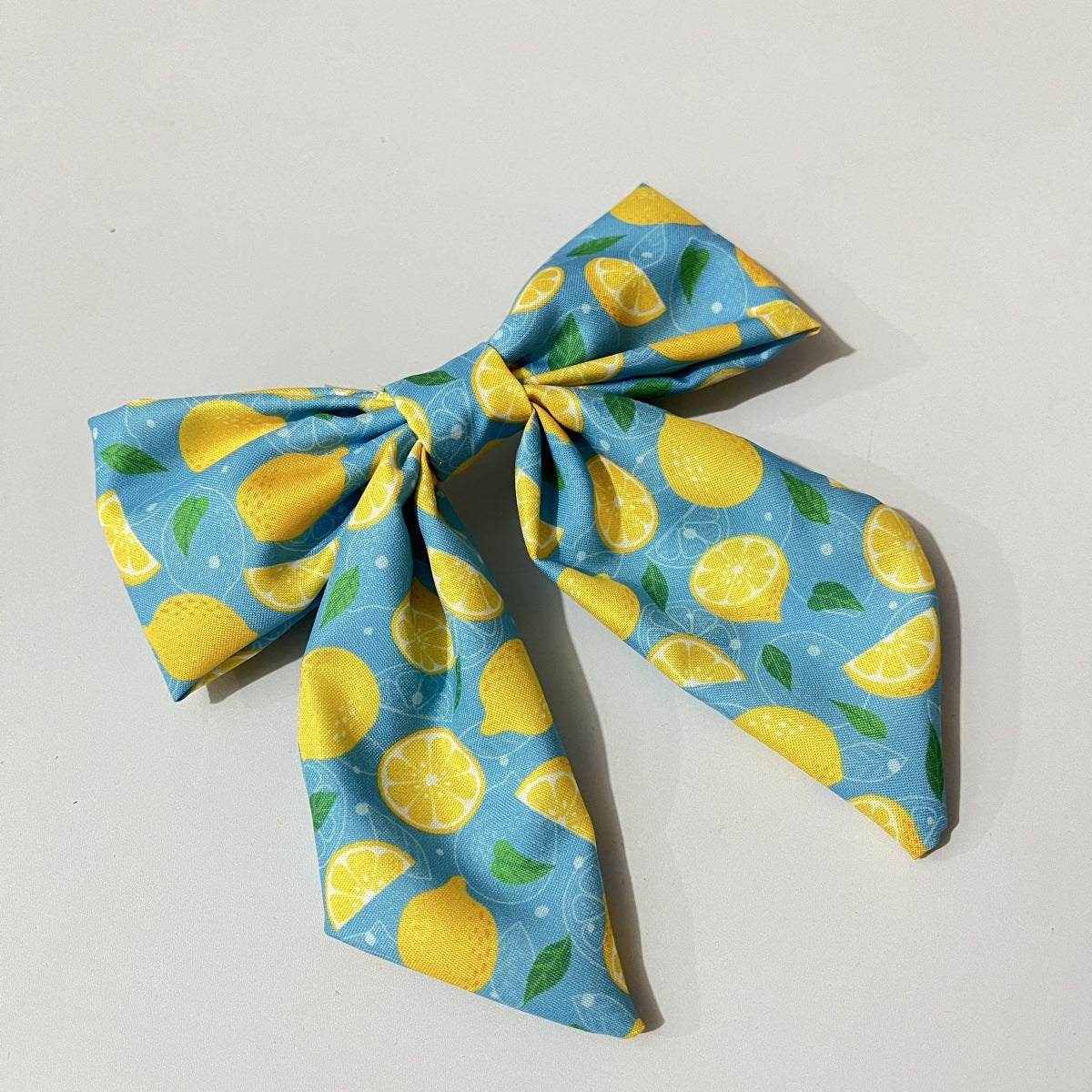 Wholesale Fabric lemon knotted bow hair clip
