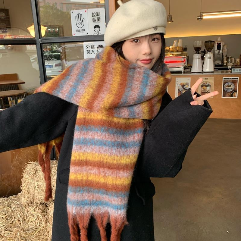 Wholesale New Winter Knitted Thickened Warm Circle Yarn Scarf