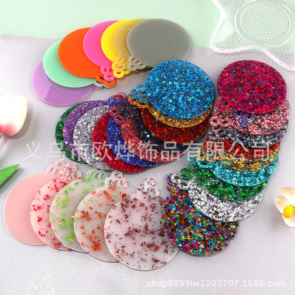 Wholesale 10pcs/ pack Acrylic Christmas Ornaments Decoration DIY Craft Christmas Tree Ornaments Patches