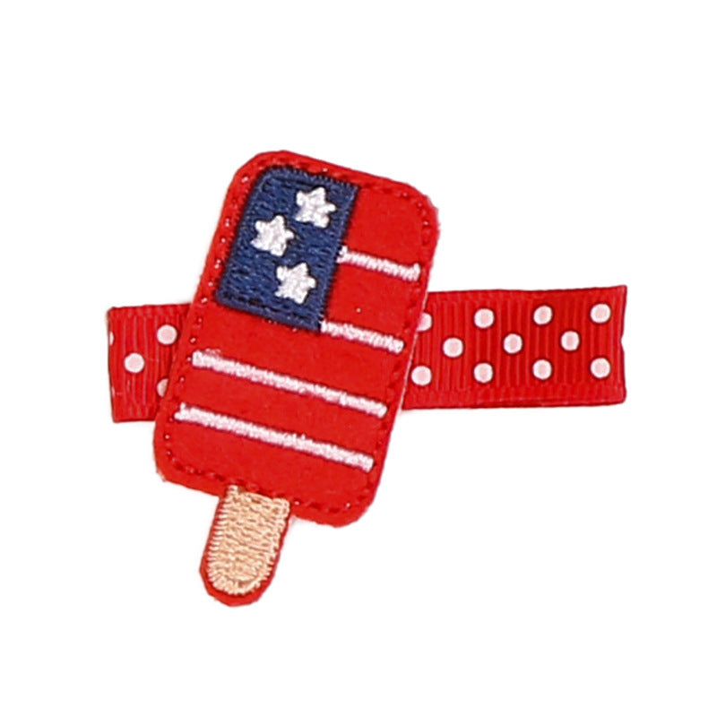 Wholesale American Independence Day Fabric Hair Clips