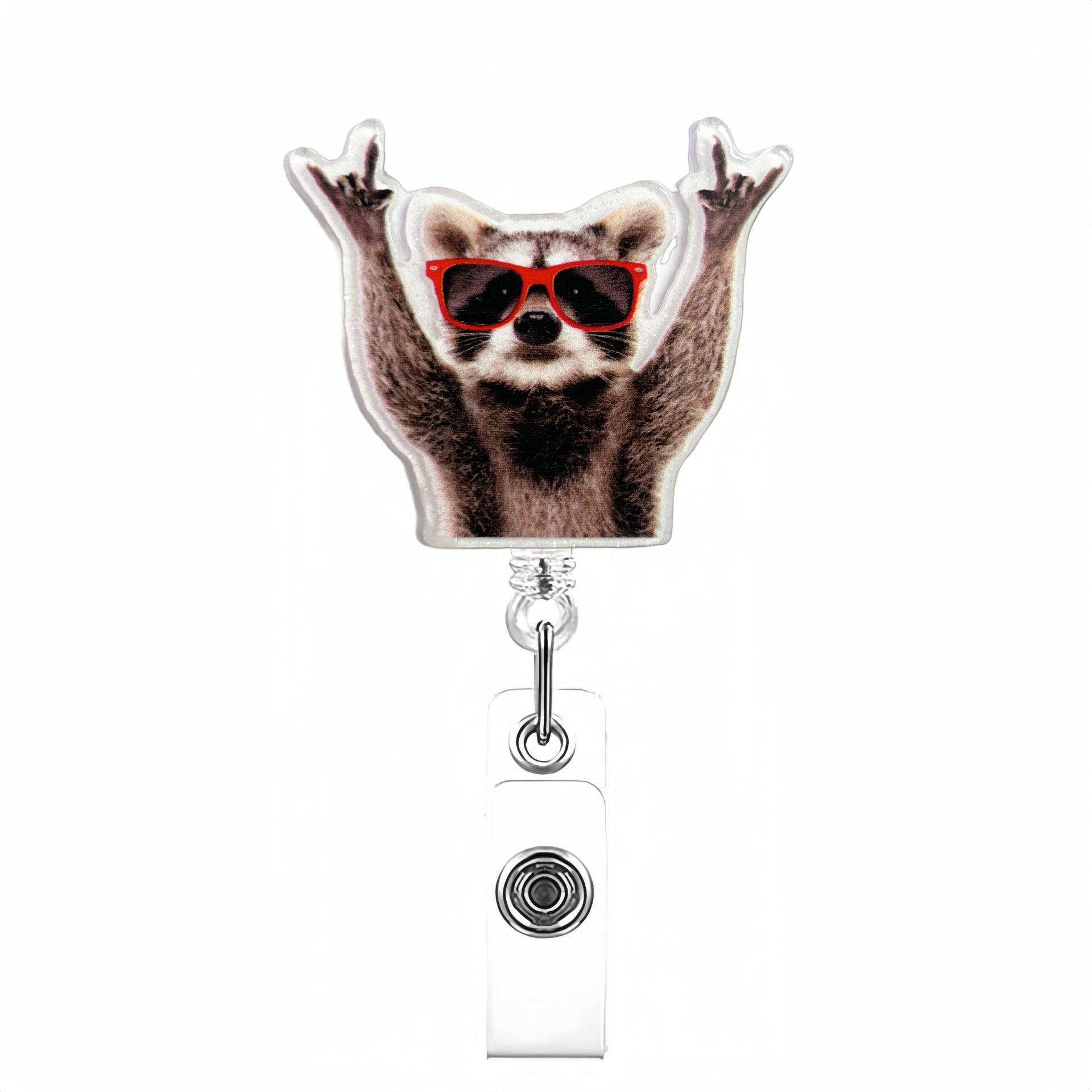 Wholesale Sparkling Raccoon Stretch Badge Reels