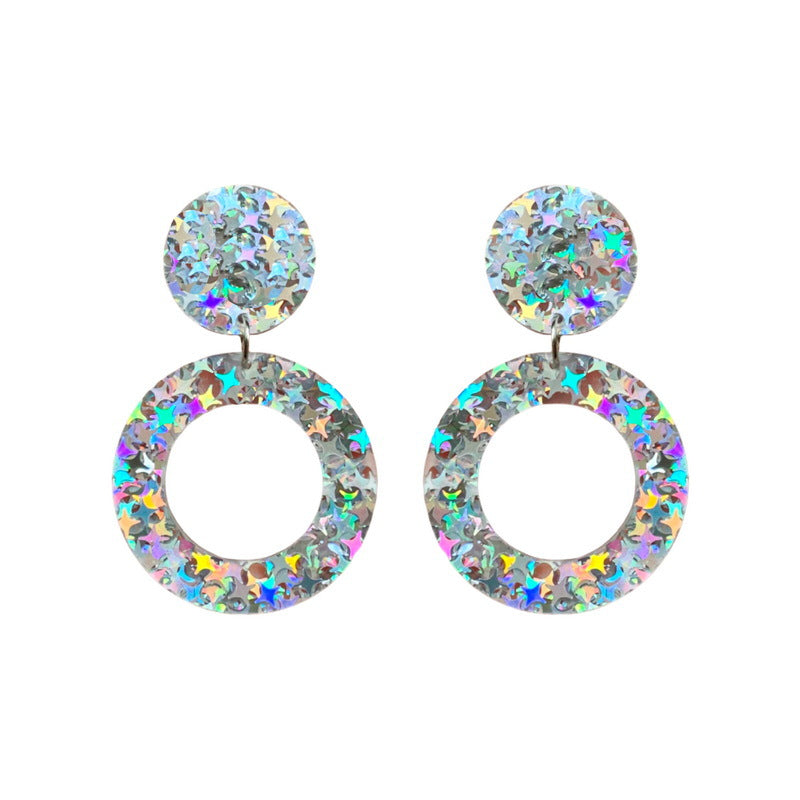 Wholesale Valentine's Day Geometric Rectangular Trapezoid Love Acrylic Stud Earrings